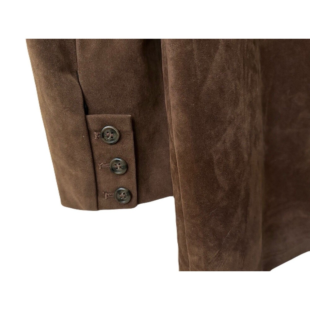 NEW Revolve x We The Free Womens Size Large Paper Cut Brown Faux Suede Blazer - Picture 9 of 11